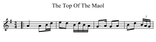 The Top Of The Maol - staff notation