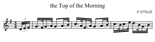 the Top of the Morning - staff notation