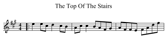 The Top Of The Stairs - staff notation