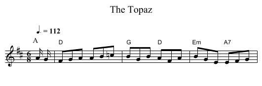 The Topaz - staff notation