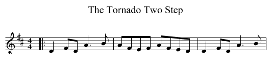 The Tornado Two Step - staff notation
