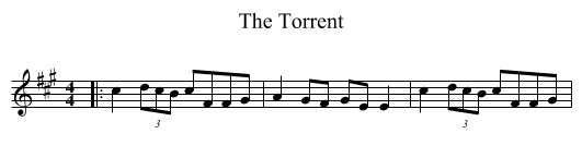 The Torrent - staff notation