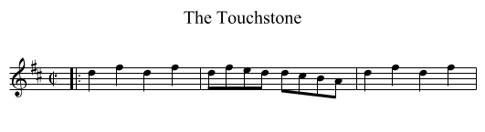 The Touchstone - staff notation