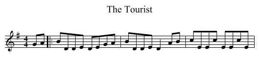 The Tourist - staff notation