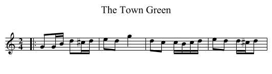 The Town Green - staff notation