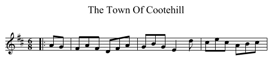 The Town Of Cootehill - staff notation