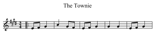 The Townie - staff notation