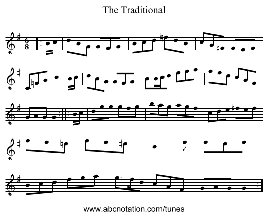 The Traditional - staff notation