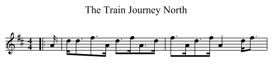 The Train Journey North - staff notation