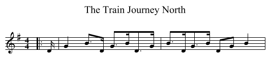 The Train Journey North - staff notation