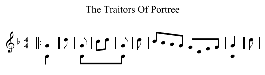 The Traitors Of Portree - staff notation