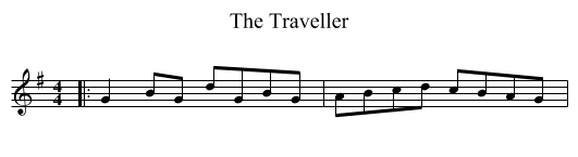 The Traveller - staff notation