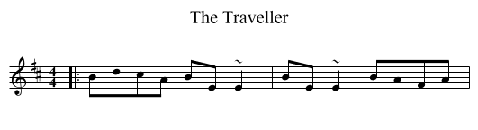 The Traveller - staff notation