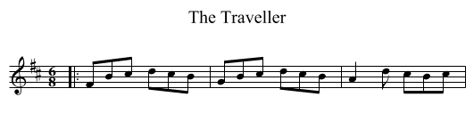 The Traveller - staff notation
