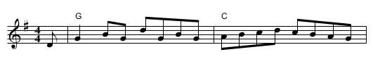 The Traveller - staff notation