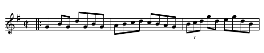 The Traveller - staff notation