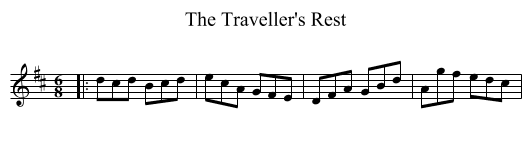 The Traveller's Rest - staff notation