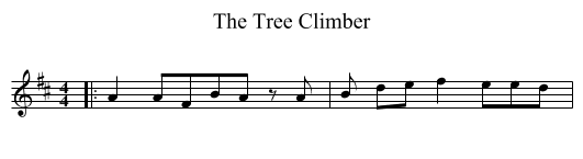 The Tree Climber - staff notation