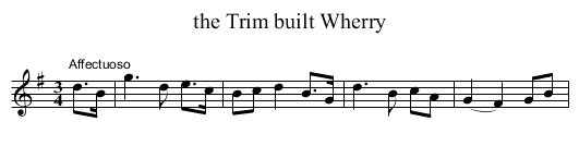 the Trim built Wherry - staff notation