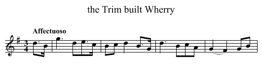 the Trim built Wherry - staff notation
