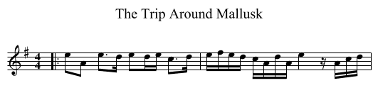 The Trip Around Mallusk - staff notation