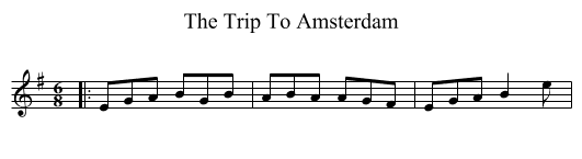 The Trip To Amsterdam - staff notation