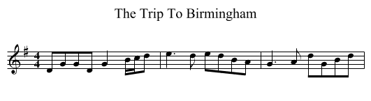 The Trip To Birmingham - staff notation