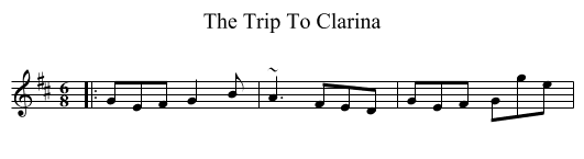 The Trip To Clarina - staff notation