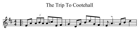 The Trip To Cootehall - staff notation