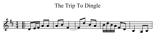 The Trip To Dingle - staff notation