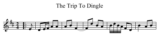 The Trip To Dingle - staff notation