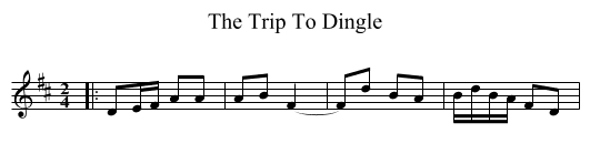 The Trip To Dingle - staff notation