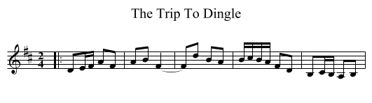 The Trip To Dingle - staff notation