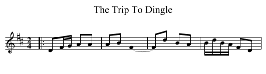 The Trip To Dingle - staff notation