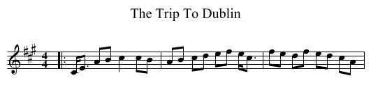 The Trip To Dublin - staff notation