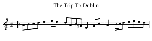 The Trip To Dublin - staff notation