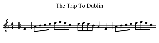 The Trip To Dublin - staff notation