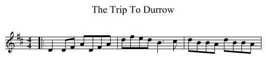 The Trip To Durrow - staff notation