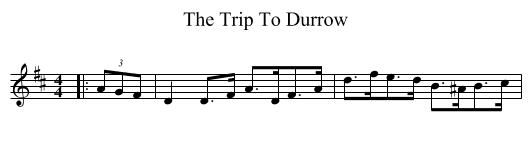 The Trip To Durrow - staff notation
