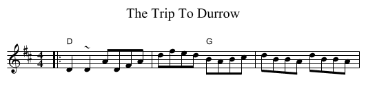 The Trip To Durrow - staff notation