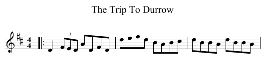 The Trip To Durrow - staff notation