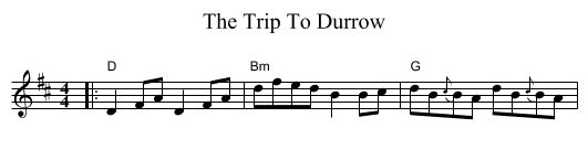The Trip To Durrow - staff notation