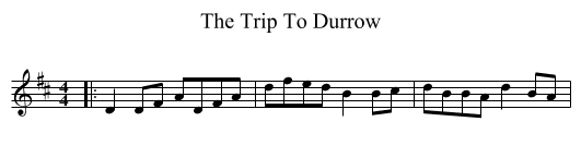 The Trip To Durrow - staff notation