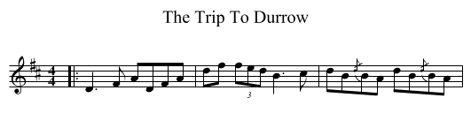 The Trip To Durrow - staff notation