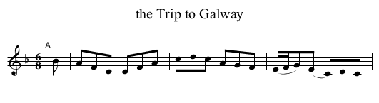 the Trip to Galway - staff notation