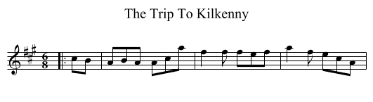 The Trip To Kilkenny - staff notation