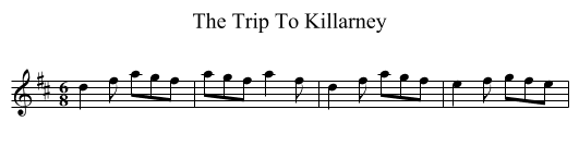 The Trip To Killarney - staff notation