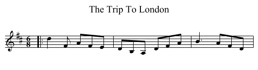The Trip To London - staff notation