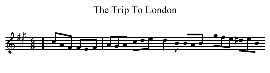 The Trip To London - staff notation