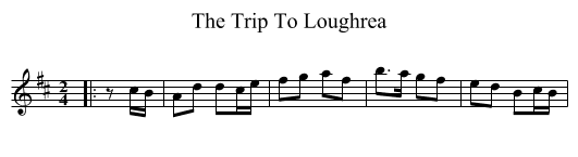 The Trip To Loughrea - staff notation